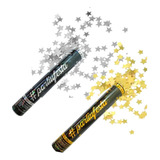 Kit 2 Lanca Confete Estrela Prata Dourado Festas Réveillon