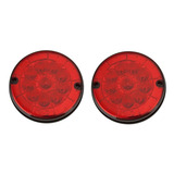 Kit 2 Lanterna Led Traseira Caminhões Freio Ônibus 125mm 24v