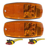 Kit 2 Lanterna Seta Lateral Onibus G7 Volare W8 5 Led 24vts