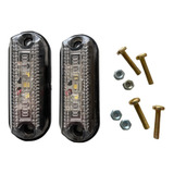 Kit 2 Lanterna Vigia Teto Van Bau Caminhao Led Cristal