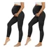 Kit 2 Legging Gestante Preto Maternidade Roupa Grávida Mãe