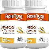 Kit 2 Levedo De Cerveja 500mg Apisnutri 400 Comprimidos