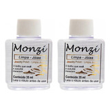 Kit 2 Limpa Jóias Ouro Monzi 35ml Original Liquido