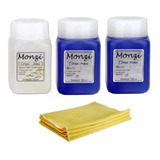 Kit 2 Limpa Prata E 1 Ouro Jóia Monzi 125ml 6 Flanelas
