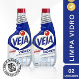 Kit 2 Limpa Vidros Vidrex Cristal E Janelas Refil 500ml