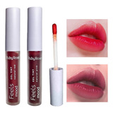 Kit 2 Lip Tint Gel Tint Feels Mood Ruby Rose Cor Cor Pink Red