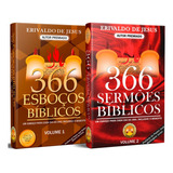 Kit 2 Livros 366 Esboços Bíblicos