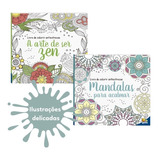 Kit 2 Livros De Colorir Antiestresse Mandalas Para Acalmar A Arte De Ser Zen 