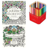 Kit 2 Livros Para Colorir Lápis 60 Cores Faber Castell