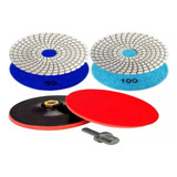 Kit 2 Lixas Diamantadas Polir Granito 50 E 100 Suporte