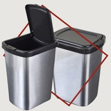 Kit 2 Lixeira Cesto De Lixo 9litros Com Tampa Automatica
