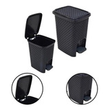 Kit 2 Lixeiras 7 Litros C Pedal Banheiro Escritório Cozinha