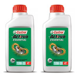 Kit 2 Lts Oleo Castrol Actevo Essential 4t 10w30 Mineral