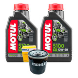 Kit 2 Lts Óleo Motul 5100 10w40 Filtro Óleo Vulcan 650 650s