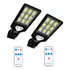 Kit 2 Luminaria Holofote Refletor Solar Luz De Led Energia Externa Com Sensor Presenca Movimento Ip66 72 Leds Controle Remoto 3 Modos 300 Lumens Para Jardim Varanda Garagem Pátio Estacionamento