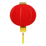 Kit 2 Luminária Japonesa Chouchin Tecido 25 Cm Vermelha