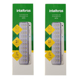 Kit 2 Luminária Lâmpada Luz De Emergência Intelbras 30 Led