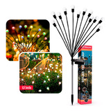 Kit 2 Luminária Pisca Solar Vagalume Natal Jardim Espeto Led