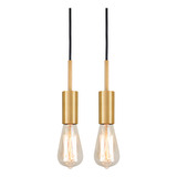 Kit 2 Luminárias Pendente Infinite Dourado Sala Cozinha Cor Dourado Voltagem 110v 220v