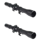 Kit 2 Luneta Mira 4x20 11m Sniper Cbc Rossi Gamo Qgk Airsoft