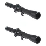 Kit 2 Luneta Mira 4x20 11m Sniper Cbc Rossi Gamo Qgk Airsoft