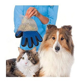 Kit 2 Luva Escova Tira Pelos Cães Gatos Nano Magnética Azul