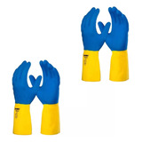Kit 2 Luva Neoprene Pintura Limpeza Emborrachada Carpinteiro