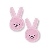 Kit 2 Luvas Cuidados Oral Mam De Dedo Macia Limpeza Boca Gengiva Infantil Para Bebes Rosa 