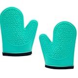Kit 2 Luvas Térmicas De Cozinha Em Silicone Forno E Fogão AZUL 