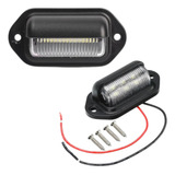 Kit 2 Luz Placa 6 Leds Caminhão Carretinha Adaptar 12v 24v
