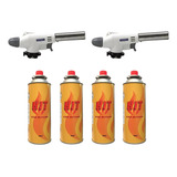 Kit 2 Maçarico 4 Gás Portátil Culinário Artesanato Multiuso