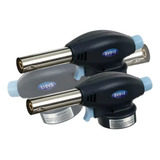Kit 2 Maçaricos Culinário Portátil Regulagem Profissional