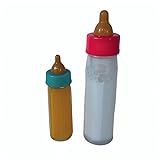 Kit 2 Mamadeira Mágica Com Leite E Suco Para Bonecas De Brinquedo Castela