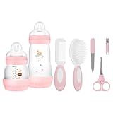 Kit 2 Mamadeiras Mam Easy Start Starter Set Anticólica 130ml E 260ml Kit Cuidados E Higiene Para Bebê Buba Rosa