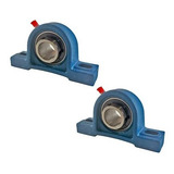 Kit 2 Mancal Pedestal P207 Uc207 20 Com Rolamento 1 1 4