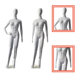 Kit 2 Manequim Feminino Pose Branco 03 Braços Completo Loja