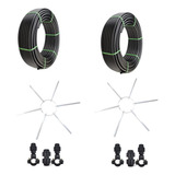 Kit 2 Mangueiras Aquecimento Solar Piscina Caseiro Suporte