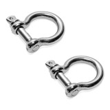 Kit 2 Manilha Balão Aço Inox 6mm P  Cabos Correntes Cargas