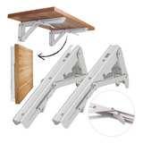 Kit 2 Mão Francesa 40cm Cantoneira Retrátil Suporte Dobravel