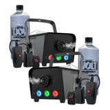 Kit 2 Máquina De Fumaça 700w Dmx 3 Leds 2 Controles Fluido