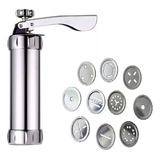 Kit 2 Máquina Para Moldar Biscoito Com 10 Moldes Biscoiteira