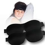 Kit 2 Máscaras De Dormir I Blackout Tapa Olhos 3D Ajustável I Sono Leve Viagem