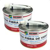 Kit 2 Massa Fibra De Vidro Poliéster Com 750g Maxi Rubber