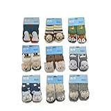 Kit 2 Meias Sapatinhos Pantufas Infantil Bebê E Rn Menino