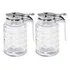 Kit 2 Meleiras De Vidro 150ml Com Dosador Potes Para Mel Lyo