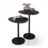 Kit 2 Mesa Lateral De Apoio Orgânica Monopé Decoração Lh Móv Cor Preto