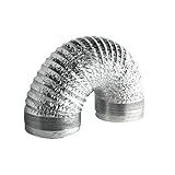 Kit 2 Metros Duto Flexível De Alumínio 100mm- 125mm- 150mm- 200mm Para Exaustor Coifa Ar Condicionado Tubo Sanfonado Resistente-100mm-