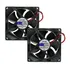 Kit 2 Micro Ventilador Axial Cooler Ventoinha 80x80x25mm 12v