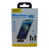 Kit 2 Microfone Lapela P iPhone Anti Ruído Profissional Cor Preto entrada Typo C