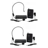 Kit 2 Microfone Lapela Profissional Headset Igreia Palestra